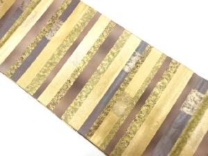 引箔横段模様織出し袋帯